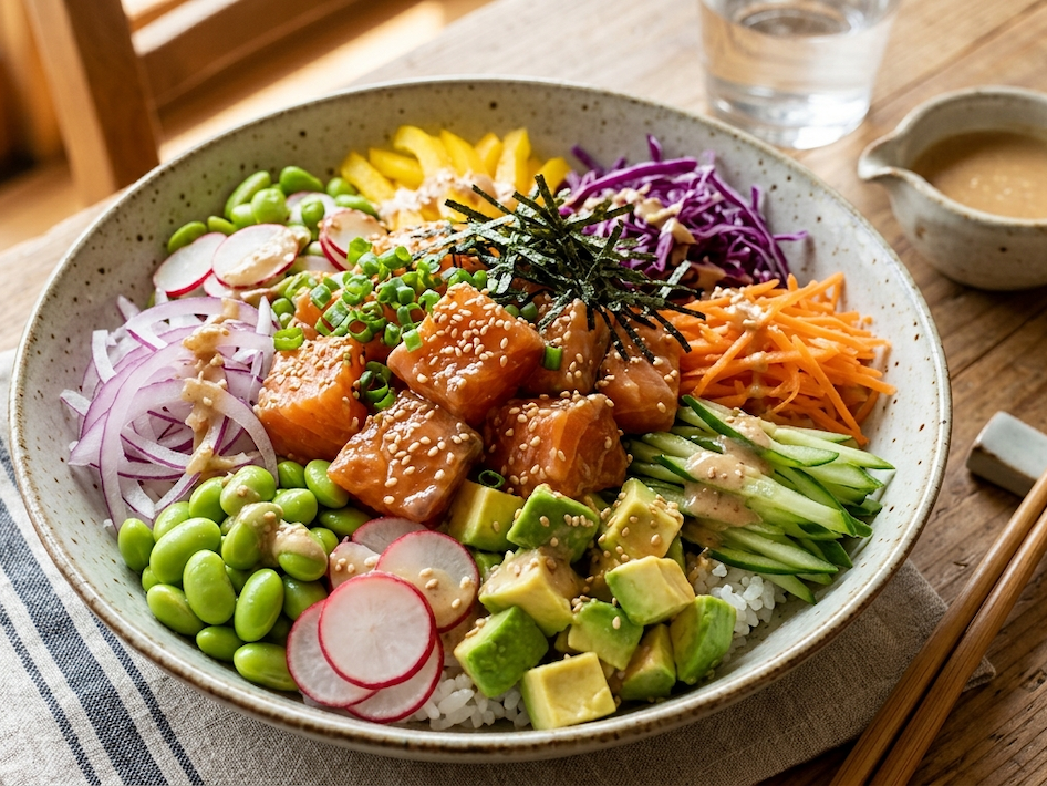 Shoyu-koji Salmon Poké Bowl
